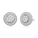 Load image into Gallery viewer, Jewelili Stud Earrings with Round Natural Diamonds Cluster in Sterling Silver 1/2 CTTW view 1
