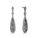Load image into Gallery viewer, Enchanted Disney Fine Jewelry 14k White Gold with 1/2cttw Diamond and Rutile Quartz Maleficent Earrings
