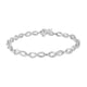 Load image into Gallery viewer, Jewelili Sterling Silver With 1/3 CTTW Round White Diamonds Infinity Bracelet, 7.25&quot;
