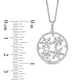 Load image into Gallery viewer, Enchanted Disney Fine Jewelry Sterling Silver With 1/4 Cttw Diamond Elsa Snowflake Pendant
