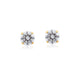 Load image into Gallery viewer, Jewelili Stud Earrings Box Set with Cubic Zirconia in 10K White and Yellow Gold View 4
