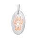 Load image into Gallery viewer, Jewelili Rose Gold Over Stainless Steel With Round Diamonds Dog Tag Pendant Necklace
