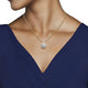 Load image into Gallery viewer, Jewelili 10K Yellow Gold with 1 CTTW Natural White Round Diamonds Halo Pendant Necklace
