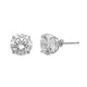Load image into Gallery viewer, Jewelili Stud Earrings with Round Cubic Zirconia in 10K White Gold View 1
