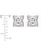 Load image into Gallery viewer, Enchanted Disney Fine Jewelry 14K Yellow Gold with 3/4 cttw Princess Cut Diamond Majestic Princess Solitaire Earrings
