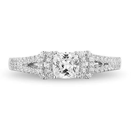 Enchanted Disney Fine Jewelry 14K White Gold with 3/4Cttw Diamond Mulan Engagement  Ring