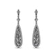 Load image into Gallery viewer, Enchanted Disney Fine Jewelry 14k White Gold with 1/2cttw Diamond and Rutile Quartz Maleficent Earrings
