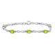 Load image into Gallery viewer, Jewelili Link Bracelet with Peridot in Sterling Silver View 1
