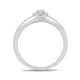 Load image into Gallery viewer, Jewelili Engagement Ring with Natural White Diamond in Sterling Silver 1/4 CTTW View 3

