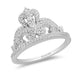 Load image into Gallery viewer, Enchanted Disney Fine Jewelry 14K White Gold With 1/3Cttw Diamond Majestic Princess Tiara Ring
