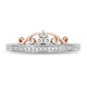 Load image into Gallery viewer, Enchanted Disney Fine Jewelry 10K White and Rose Gold With 1/6Cttw Diamond Majestic Princess Tiara Ring
