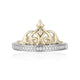 Load image into Gallery viewer, Enchanted Disney Fine Jewelry Sterling Silver and 10K Yellow Gold 1/10CTTW Jasmine Tiara Ring
