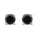 Load image into Gallery viewer, Jewelili Stud Earrings with Treated Black Diamonds Solitaire in 10K White Gold 1/4 CTTW view 3

