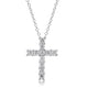Load image into Gallery viewer, Jewelili Sterling Silver With 1/4 CTTW Lab Grown Diamonds Cross Pendant Necklace
