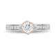 Load image into Gallery viewer, Enchanted Disney Fine Jewelry 14K White and Rose Gold With 5/8 cttw Diamond Majestic Princess Engagement Ring
