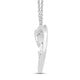 Load image into Gallery viewer, Jewelili Heart Pendant Necklace with Natural White Round Diamonds in Sterling Silver View 2
