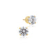Load image into Gallery viewer, Jewelili Stud Earrings Box Set with Cubic Zirconia in 10K White and Yellow Gold View 5
