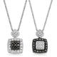 Load image into Gallery viewer, Jewelili Sterling Silver With 1/4 CTTW Treated Black Diamonds and White Round Diamonds Pendant Necklace
