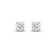 Load image into Gallery viewer, Jewelili Stud Earrings with Natural White Diamond Solitaire in 10K White Gold 1/4 CTTW View 2
