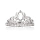 Load image into Gallery viewer, Enchanted Disney Cinderella Tiara Ring Natural White Diamond in Sterling Silver 1/10 CTTW View 3

