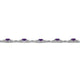 Load image into Gallery viewer, Jewelili Fashion Bracelet with Oval Shape Amethyst in Sterling Silver View 3

