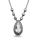 Load image into Gallery viewer, Jewelili Sterling Silver With Created White Quartz and Created White Sapphire Pendant Necklace
