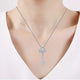 Load image into Gallery viewer, Jewelili Sterling Silver With 1/5 CTTW Round Natural Diamonds Key Shape Pendant Necklace
