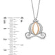 Load image into Gallery viewer, Enchanted Disney Fine Jewelry Sterling Silver and 10K Rose Gold With 1/5Cttw Diamond Cinderella Carriage Pendant
