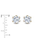 Load image into Gallery viewer, Enchanted Disney Fine Jewelry 14K Yellow Gold with 1/2 cttw Diamond Majestic Princess Solitaire Earrings
