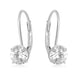 Load image into Gallery viewer, Jewelili Leverback Drop Dangle Earrings with Cubic Zirconia in 10K White Gold View 1

