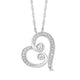Load image into Gallery viewer, Jewelili Sterling Silver With 1/4 CTTW Diamonds Heart Shape Pendant Necklace
