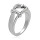 Load image into Gallery viewer, Jewelili Ring with Natural White Round Diamonds in Sterling Silver View 3
