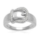 Load image into Gallery viewer, Jewelili Ring with Natural White Round Diamonds in Sterling Silver View 1
