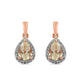 Load image into Gallery viewer, Jewelili Teardrop Drop Earrings with Pear Shape Natural Morganite and Natural White Round Diamonds in 10K Rose Gold 1/6 CTTW View 2

