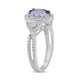 Load image into Gallery viewer, Jewelili Sterling Silver With Created Alexandrite and Created White Sapphire Halo Ring
