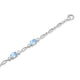 Load image into Gallery viewer, Jewelili Oval Bracelet with Swiss Blue Topaz in Sterling Silver View 2
