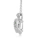 Load image into Gallery viewer, Jewelili Sterling Silver with Dancing Green Quartz and Created White Sapphire Whimsical Turtle Necklace Pendant
