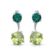 Load image into Gallery viewer, Jewelili Sterling Silver With Created Emerald and Peridot Earrings
