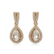 Load image into Gallery viewer, Jewelili Teardrop Drop Earrings with Pear Shape Natural Morganite and White Natural Diamonds in 10K Rose Gold 1/5 CTTW View 2
