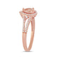 Load image into Gallery viewer, Jewelili 10K Rose Gold With Pear Shape Morganite and 1/4 CTTW Natural White Diamonds Teardrop Ring

