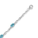 Load image into Gallery viewer, Jewelili Link Infinity Bracelet with Oval Shape Swiss Blue Topaz in Sterling Silver 7.25&quot; View 1
