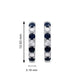 Load image into Gallery viewer, Jewelili 14K White Gold with Round Blue Sapphire and 1/5 CTTW Natural White Round Diamonds Hoop Earrings
