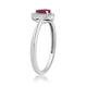 Load image into Gallery viewer, Jewelili Sterling Silver With White Diamonds and Pear Cut Ruby Teardrop Ring
