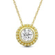 Load image into Gallery viewer, Jewelili 10K Yellow Gold With 5 millimeter White Topaz Pendant Necklace, 18&quot; Rope Chain

