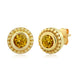 Load image into Gallery viewer, Jewelili 10K Yellow Gold with Natural Round Citrine Stud Earrings
