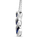 Load image into Gallery viewer, Jewelili Sterling Silver With Created Blue Sapphire and Created White Sapphire Twisted Pendant Necklace
