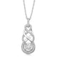Load image into Gallery viewer, Jewelili 10K White Gold with 1/2 CTTW Natural White Round Diamonds Pendant Necklace
