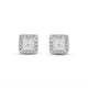 Load image into Gallery viewer, Jewelili Stud Earrings with Princess Cut Diamonds in 10K White Gold 1/2 CTTW View 2
