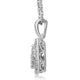 Load image into Gallery viewer, Jewelili Tear-Drop Pendant Necklace with Natural White Round Cut Diamonds in Sterling Silver 1/5 CTTW View 2
