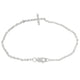 Load image into Gallery viewer, Jewelili Sideways Cross Bracelet with Natural White Diamond in Sterling Silver 1/10 CTTW
